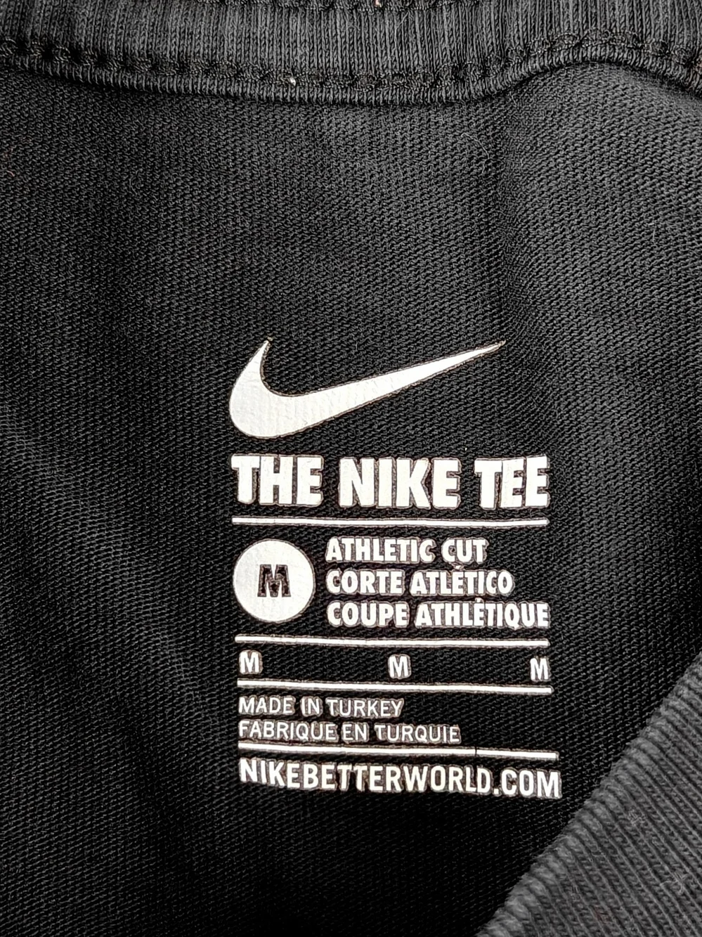 Nike COTTON Boys Long Sleeve T-Shirt Sz Medium (10-12) Black 